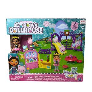 Gabbys Dollhouse Kitty Fairy Garden Party Playset Includes 18 Pieces & Accessori